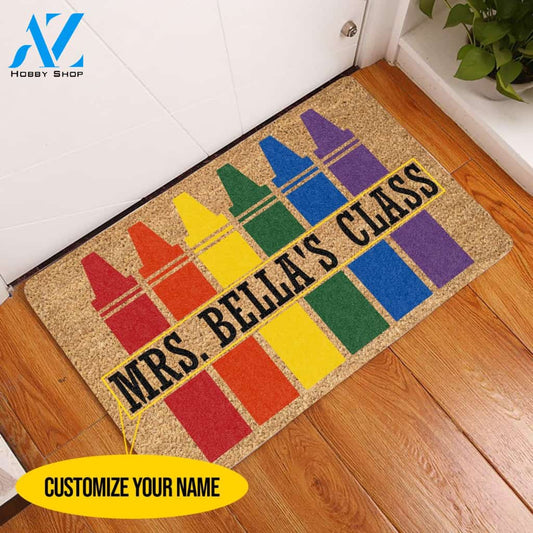 Colorful Class Personalized Coir Pattern All Over Printing Doormat | Welcome Mat | House Warming Gift