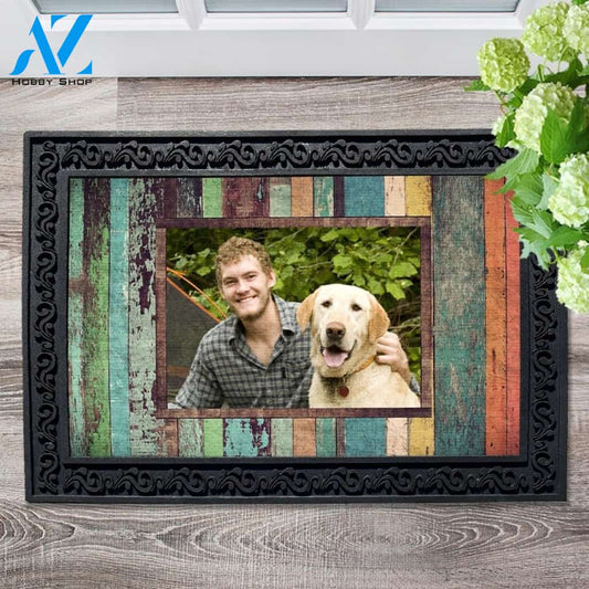 Colorful Distressed Wood Photo Doormat - 18" x 30"