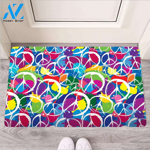 Colorful Hippie Door Mat