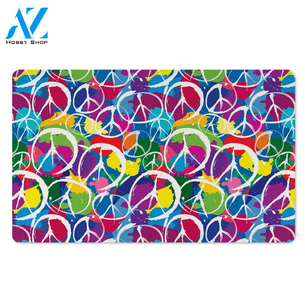 Colorful Hippie Door Mat