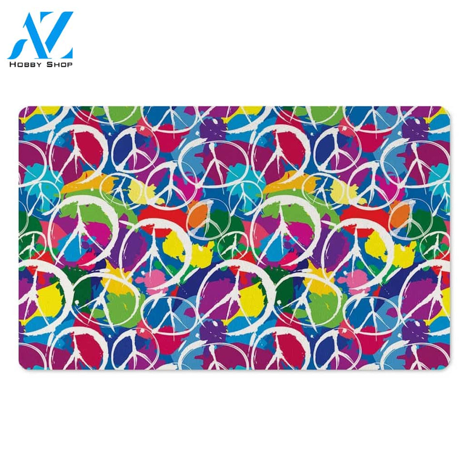 Colorful Hippie Door Mat