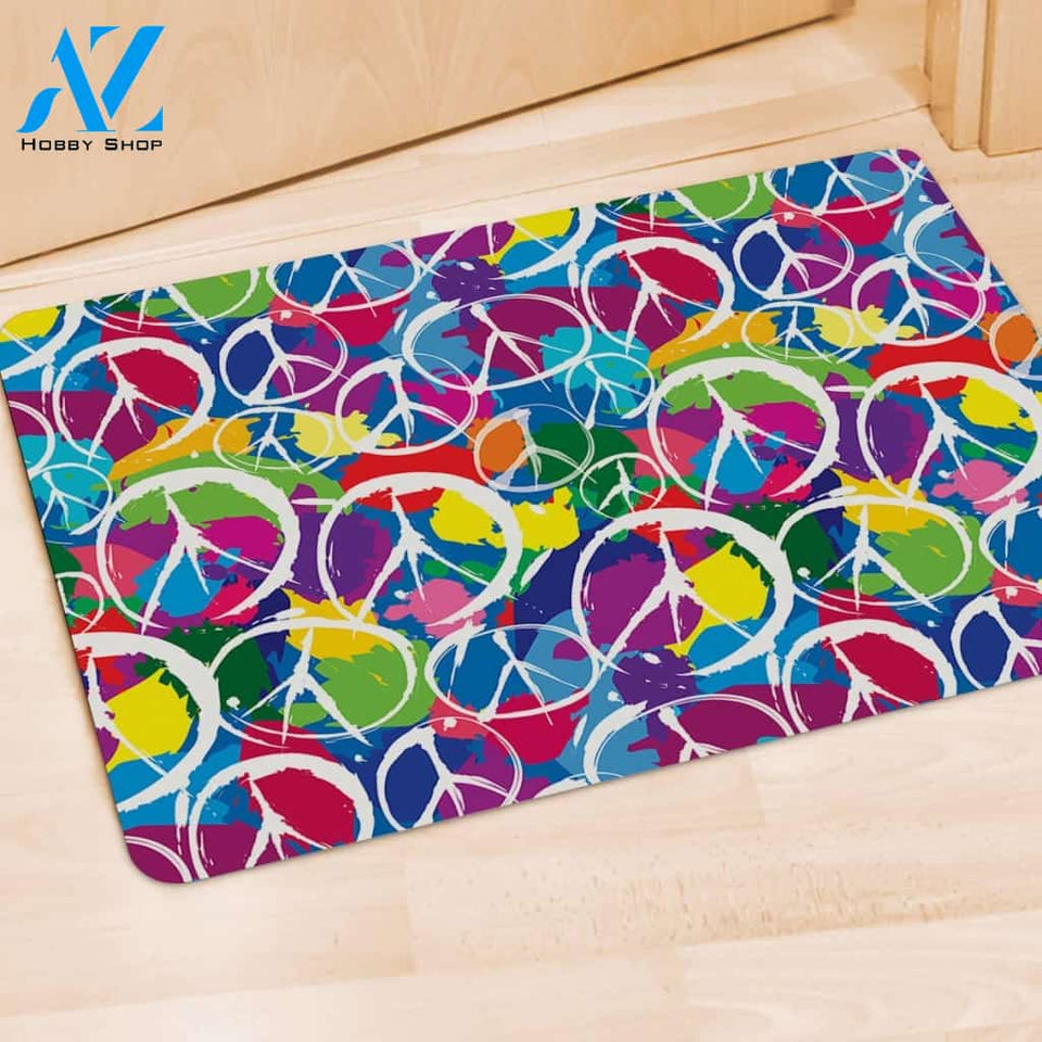 Colorful Hippie Door Mat