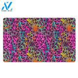 Colorful Leopard Door Mat