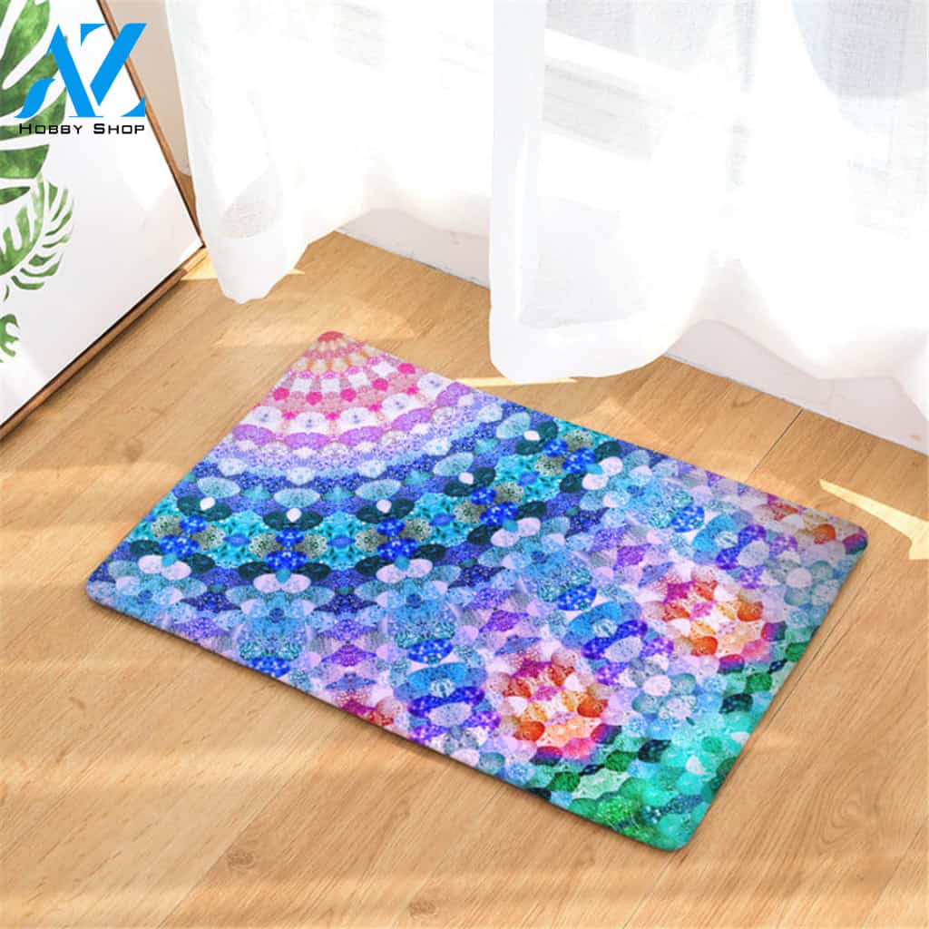 Colorful Patterns Mandala Door Mat