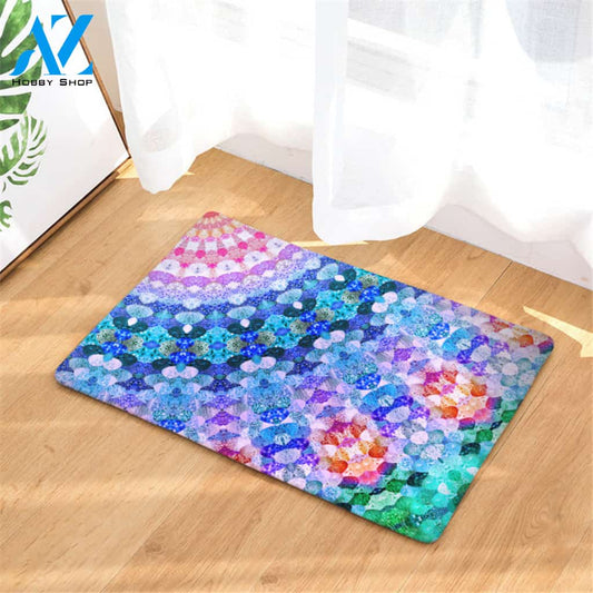 Colorful Patterns Mandala Door Mat