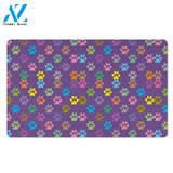 Colorful Paw Door Mat