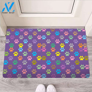 Colorful Paw Door Mat