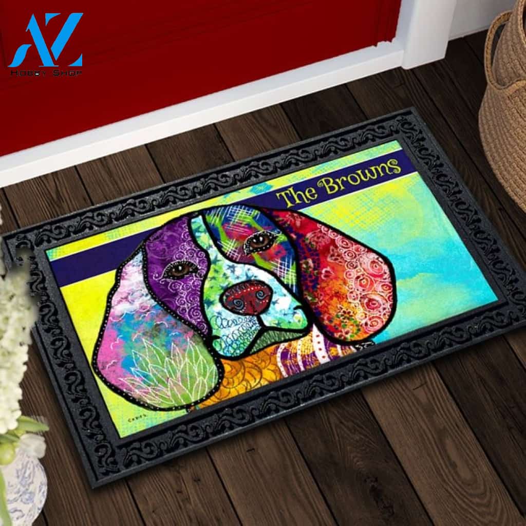 Colorful Pets Beagle Personalized Doormat - 18" x 30"