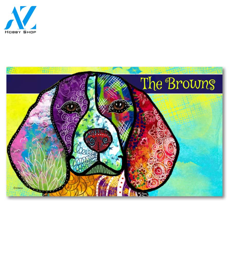 Colorful Pets Beagle Personalized Doormat - 18" x 30"