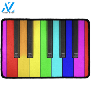 Colorful Piano Keys Front Door Mat