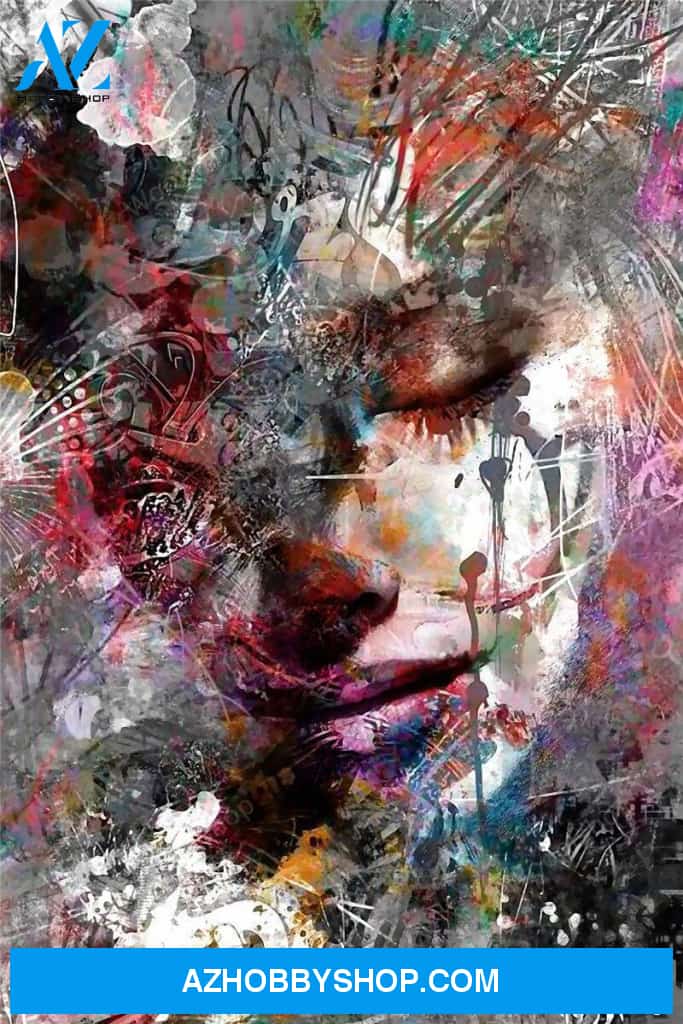 Colour Oil Painting African Women Decorative Posters Abstract Characters Waterproof Canvas Printing Wall Art Hanging Painting