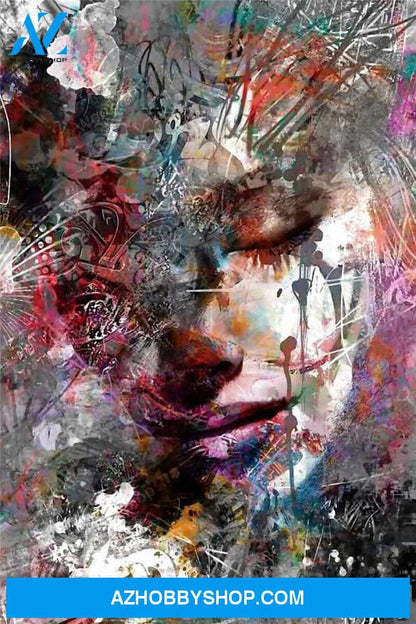 Colour Oil Painting African Women Decorative Posters Abstract Characters Waterproof Canvas Printing Wall Art Hanging Painting