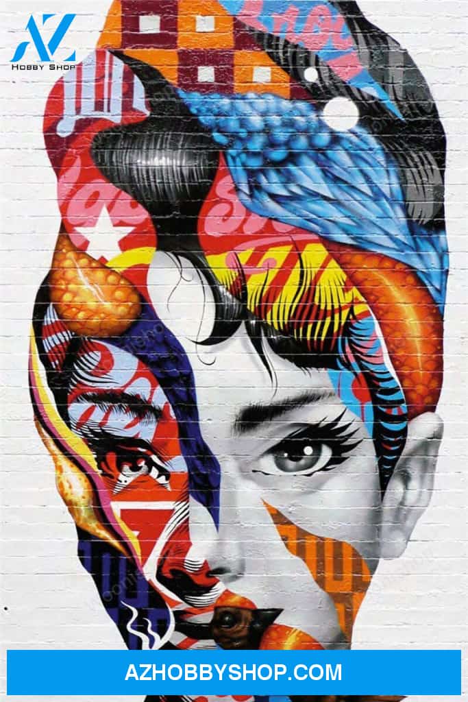 Colour Oil Painting African Women Decorative Posters Abstract Characters Waterproof Canvas Printing Wall Art Hanging Painting