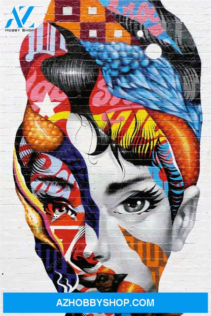 Colour Oil Painting African Women Decorative Posters Abstract Characters Waterproof Canvas Printing Wall Art Hanging Painting