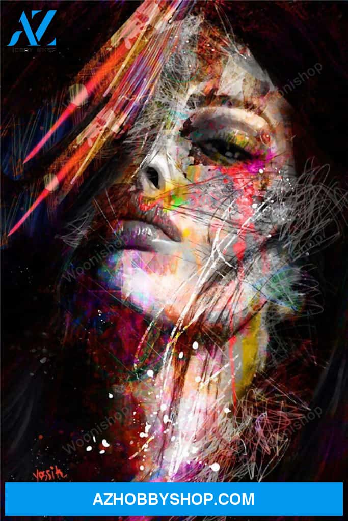 Colour Oil Painting African Women Decorative Posters Abstract Characters Waterproof Canvas Printing Wall Art Hanging Painting