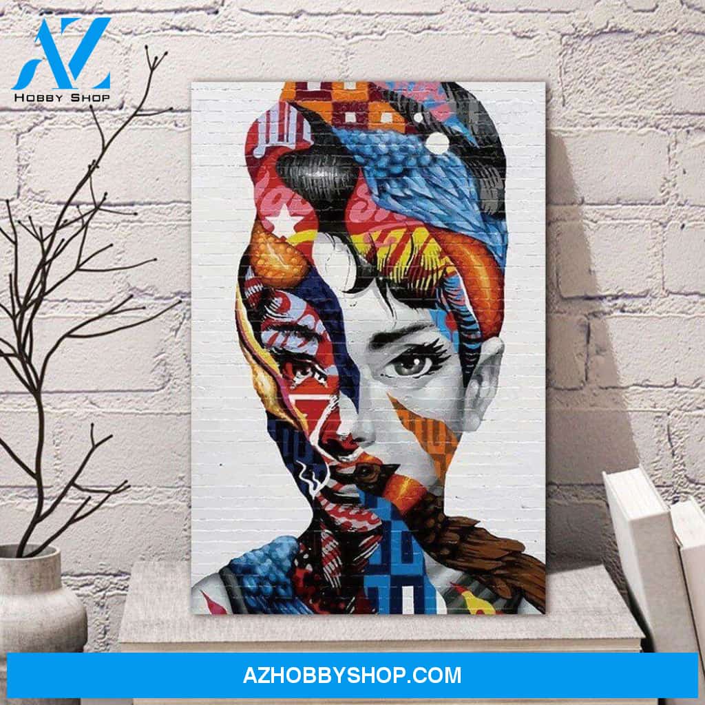 Colour Oil Painting African Women Decorative Posters Abstract Characters Waterproof Canvas Printing Wall Art Hanging Painting