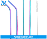 Colourful Reusable Stainless Steel Straws Multicolor / Straightbent