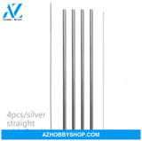 Colourful Reusable Stainless Steel Straws Silver / Straight