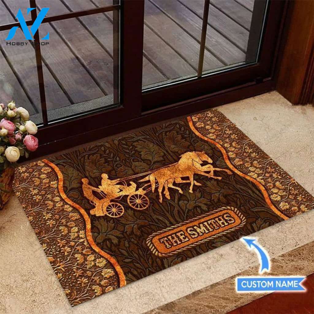 Combined Driving Unique Brown Custom Doormat | Welcome Mat | House Warming Gift