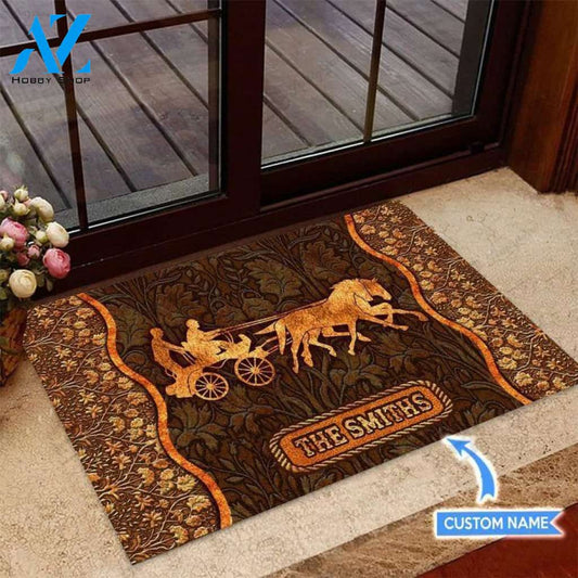Combined Driving Unique Brown Custom Doormat | Welcome Mat | House Warming Gift