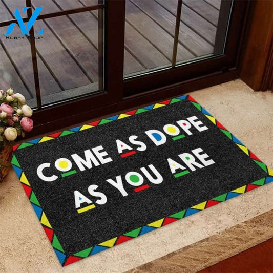 Come As Dope As You Are African American Indoor And Outdoor Doormat Warm House Gift Welcome Mat Birthday Gift For Friend Family