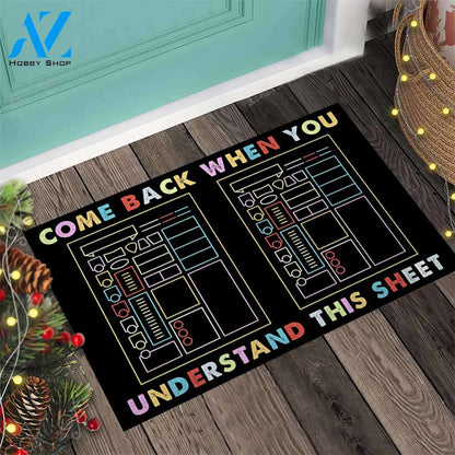 Come Back When You Understand - Tabletop Role-playing Game (RPG) Doormat