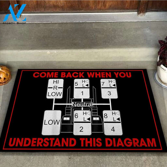 Come back when you understand Trucker Doormat | Welcome Mat | House Warming Gift