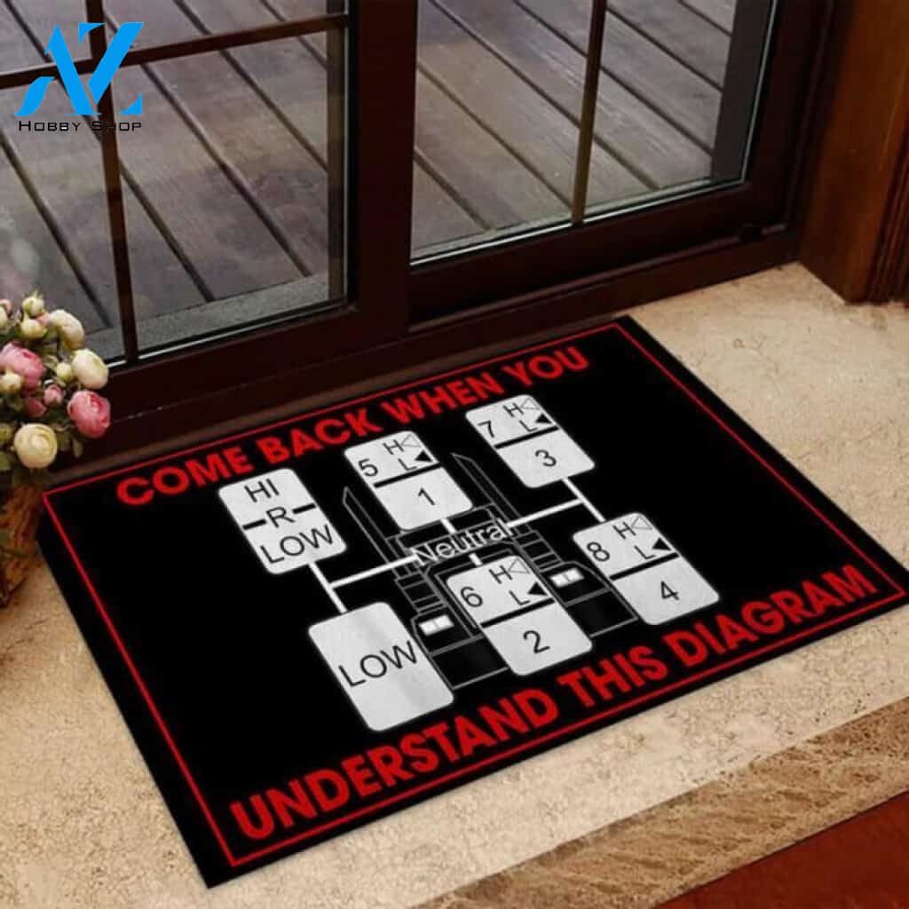 Come back when you understand Trucker Doormat | Welcome Mat | House Warming Gift