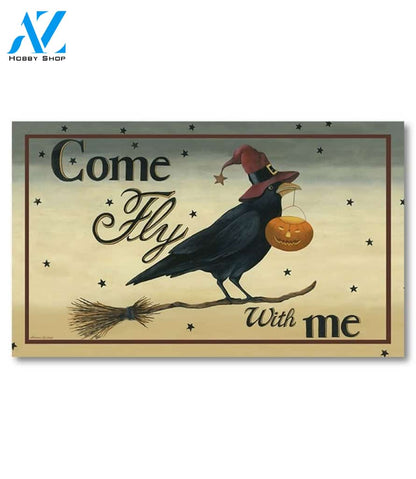 Come Fly With Me Crow - Doormat - 18" x 30"