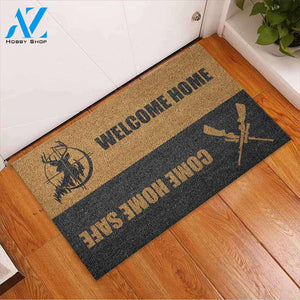 Come Home Safe- Hunting Coir Pattern Print Doormat