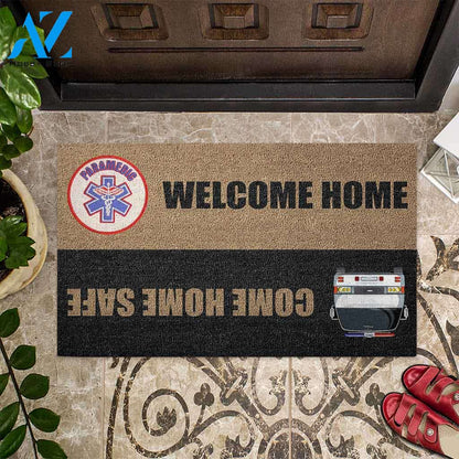 Come Home Safe - Paramedic Coir Pattern Print Doormat