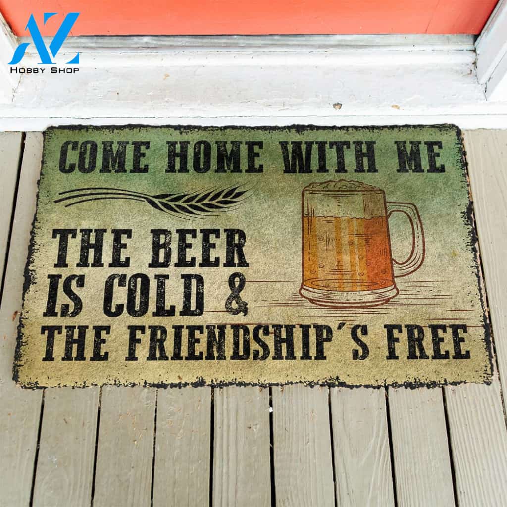 Come Home With Beer Easy Clean Welcome DoorMat | Felt And Rubber | DO1923