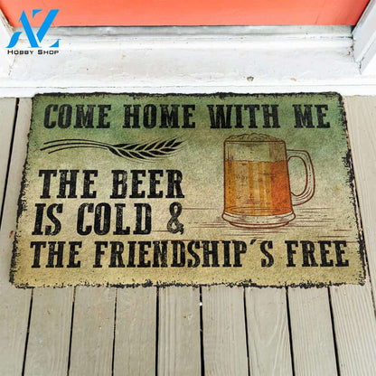 Come Home With Beer Easy Clean Welcome DoorMat | Felt And Rubber | DO1923