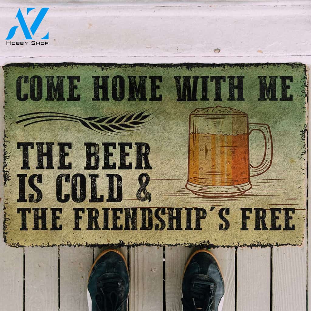 Come Home With Beer Easy Clean Welcome DoorMat | Felt And Rubber | DO1923