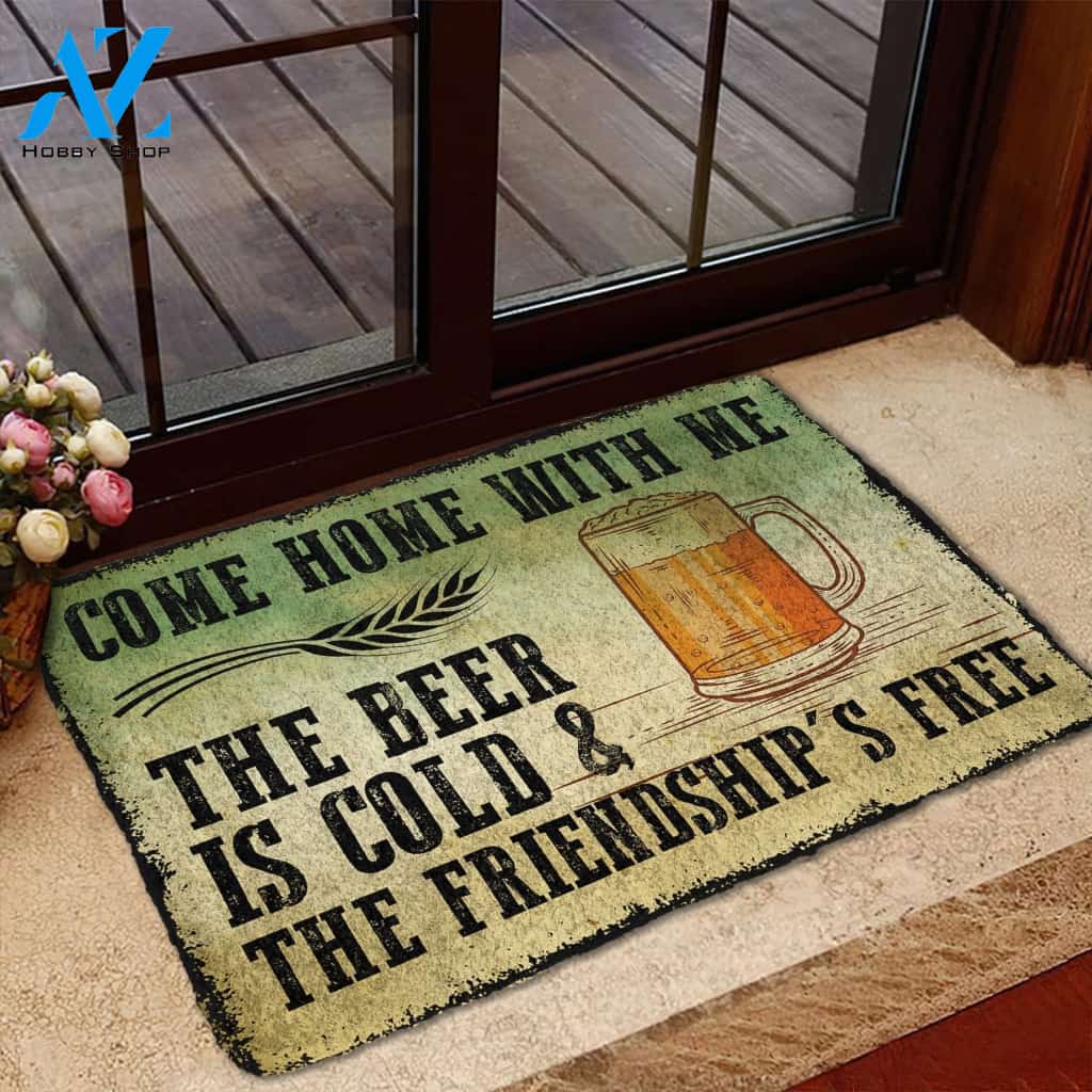 Come Home With Beer Easy Clean Welcome DoorMat | Felt And Rubber | DO1923