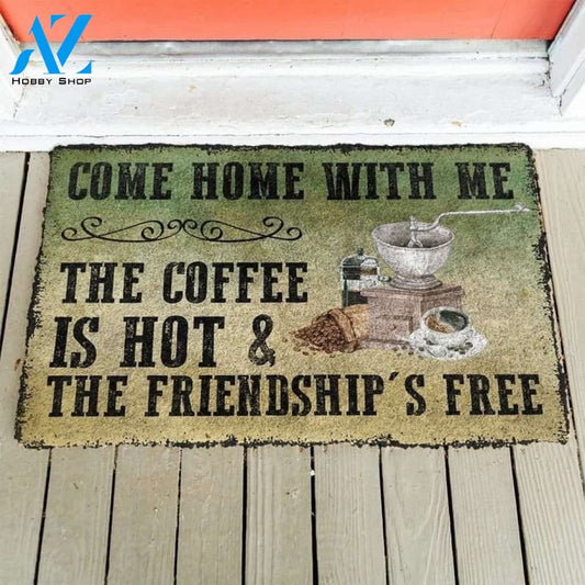 Come Home With Coffee Indoor And Outdoor Doormat Warm House Gift Welcome Mat Gift For Friend Family