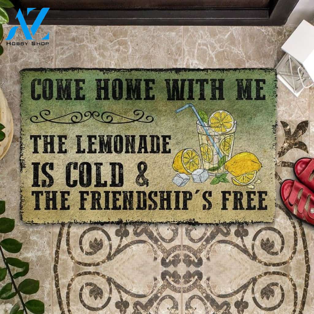 Come Home With Lemonade Indoor And Outdoor Doormat Warm House Gift Welcome Mat Gift For Friend Family