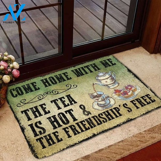 Come Home With Tea Indoor And Outdoor Doormat Warm House Gift Welcome Mat Gift For Friend Family