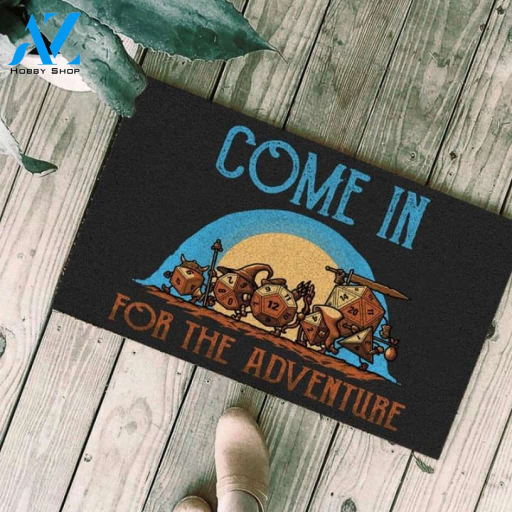 Come in for the adventure D&D Doormat | Welcome Mat | House Warming Gift