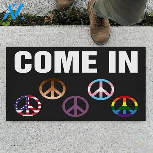 Come In Hippie Doormat Welcome Mat Housewarming Gift Home Decor Funny Doormat Gift Idea For Hippie Girl Gift For Friend Gift For Family