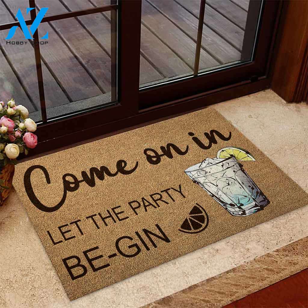 Come On In Let The Party Be-gin Funny Indoor And Outdoor Doormat Gift For Christmas Halloween Party Decor Warm House Gift Welcome Mat