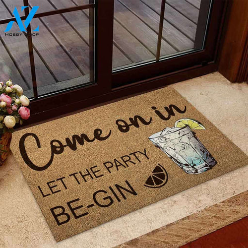 Come On In Let The Party Be-gin Funny Indoor And Outdoor Doormat Gift For Christmas Halloween Party Decor Warm House Gift Welcome Mat