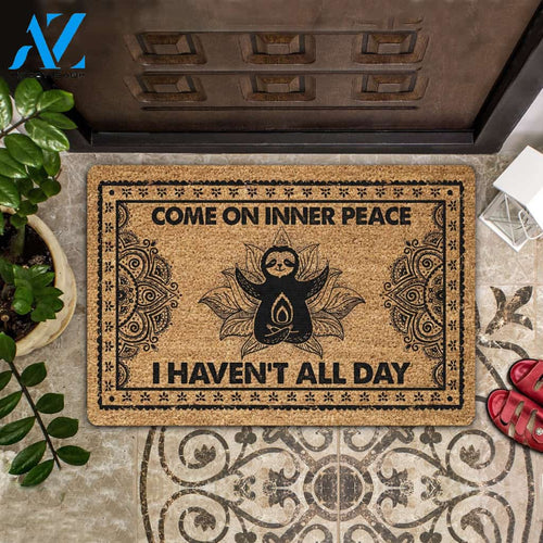 Come On Inner Peace I Haven't All Day Doormat | Welcome Mat | House Warming Gift | Christmas Gift Decor