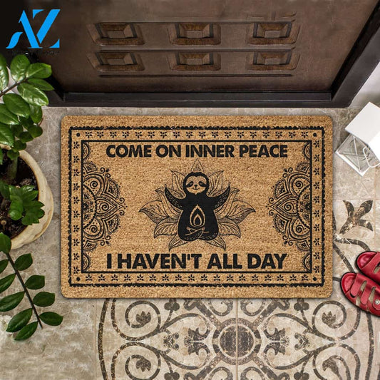 Come On Inner Peace I Haven't All Day Doormat | Welcome Mat | House Warming Gift | Christmas Gift Decor