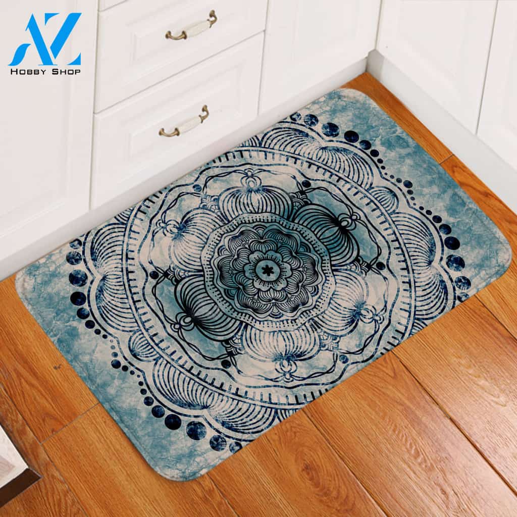 Concentric Flower Door Mat