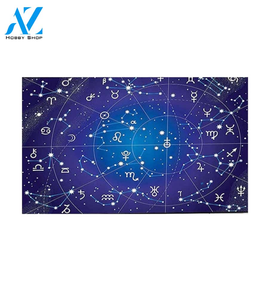 Constellation Of Zodiac And Planets Doormat Welcome Mat House Warming Gift Home Decor Funny Doormat Gift Idea