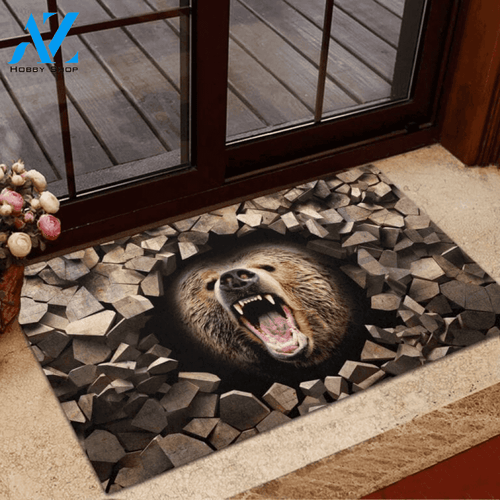 Cool Bear Easy Clean Welcome DoorMat | Felt And Rubber | DO2474