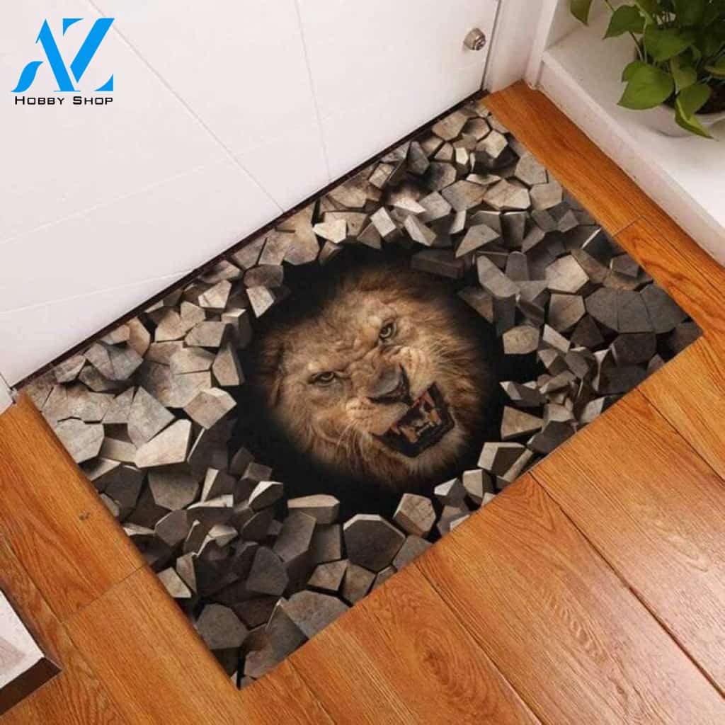 Cool Lions Easy Clean Welcome DoorMat | Felt And Rubber | DO1964