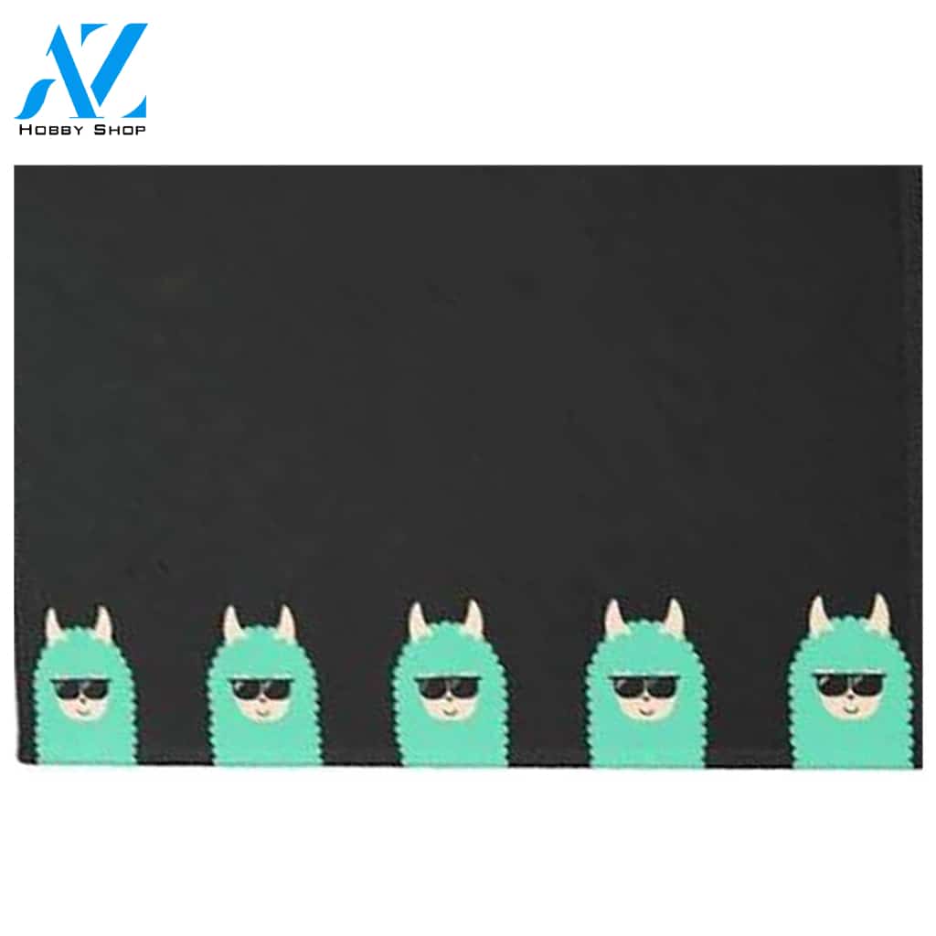 Cool Llama Emoji Doormat Welcome Mat House Warming Gift Home Decor Funny Doormat Gift Idea