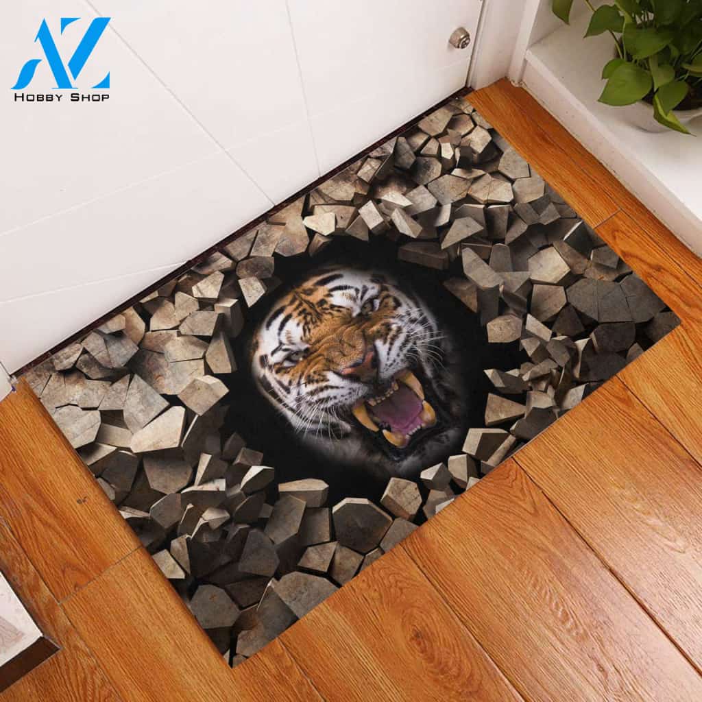 Cool Tiger Easy Clean Welcome DoorMat | Felt And Rubber | DO2451